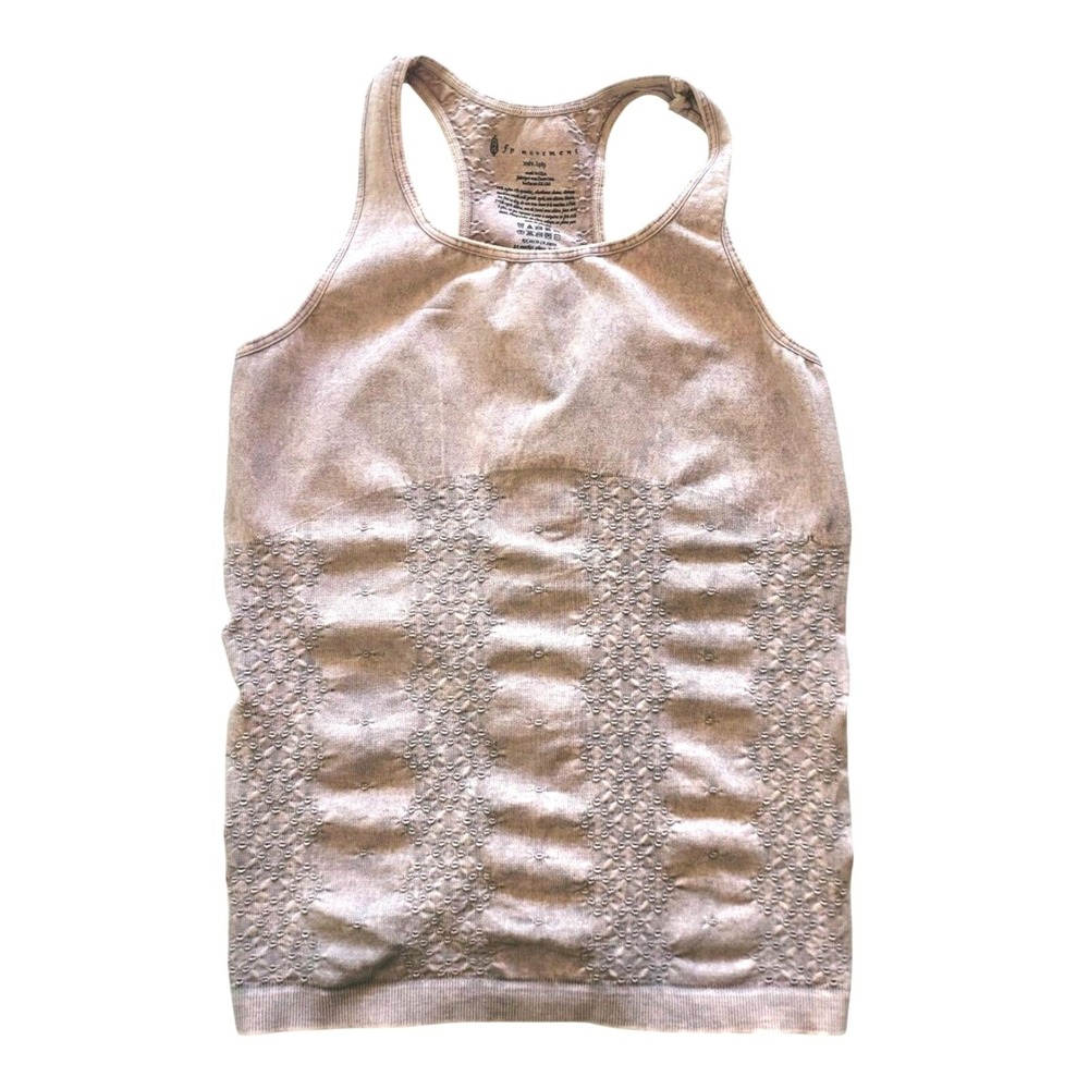 NEW FP Movement Venus Cutout Tank Pink Fog XS/S‎ Seamless Pilates Princess Yoga